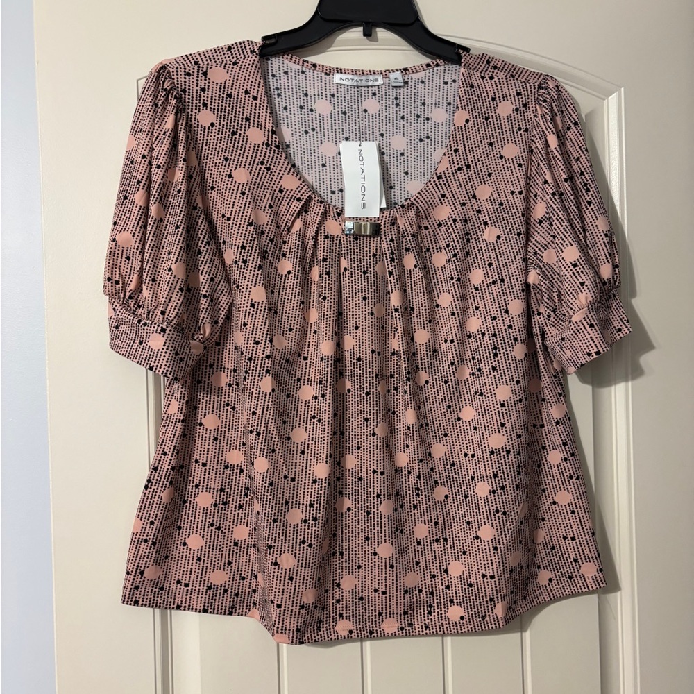 Pink Polka Dot Women's Top